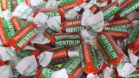 Mentolin fresa menta sin azúcar 100gr