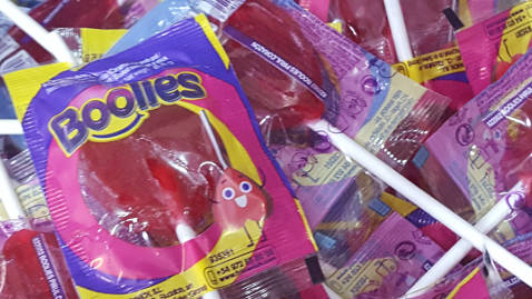 Piruleta boolies roja