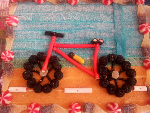 Bicicleta de chuches personalizada